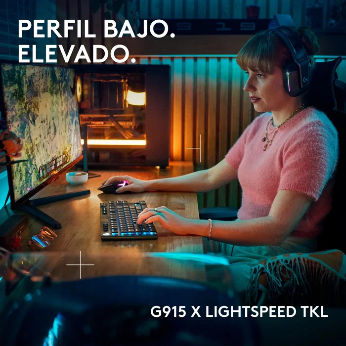 Logitech G G915 X LIGHTSPEED TKL Inalámbrico Negro Español Logitech G G915 X LIGHTSPEED TKL Inalámbrico Negro Español