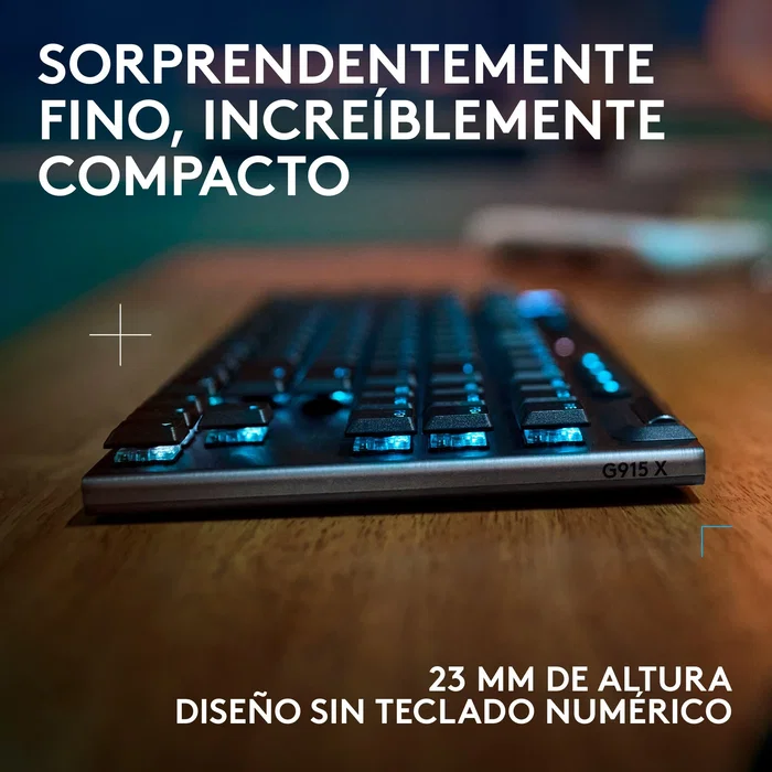 Logitech G G915 X LIGHTSPEED TKL Inalámbrico Negro Español Logitech G G915 X LIGHTSPEED TKL Inalámbrico Negro Español