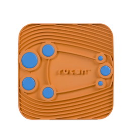 Rucan Comedero Licklock Antiestre Naranja Azul para Mascotas con Tapones Lock