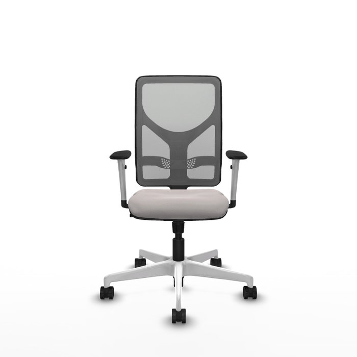 PIQUERAS Y CRESPO Silla de oficina Motilla con mecanismo Sincro, Blanco y Gris PIQUERAS Y CRESPO Silla de oficina Motilla con mecanismo Sincro, Blanco y Gris