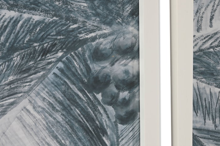DKD Home Decor Cuadro Abeto y Cristal 80x2x60 Surtido de 2 Unidades con Motivo de Palmera y Abeto