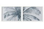 DKD Home Decor Cuadro Abeto y Cristal 80x2x60 Surtido de 2 Unidades con Motivo de Palmera y Abeto