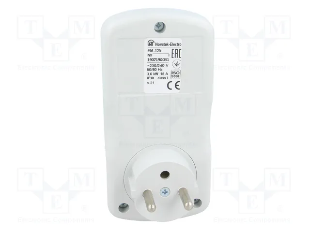 NOVATEK ELECTRO EM-125 Relé de tiempo 220-240VAC