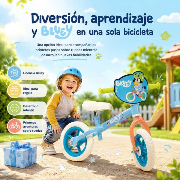 Toimsa Bicicleta sin pedales Bluey 10 pulgadas Azul