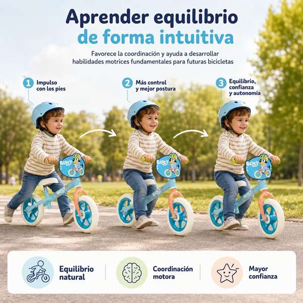 Toimsa Bicicleta sin pedales Bluey 10 pulgadas Azul