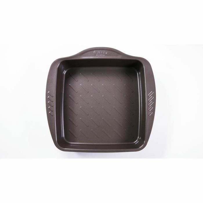 Pyrex® Fuente Cuadrada Acero Asimetria 24x24 cm Marrón