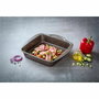 Pyrex® Fuente Cuadrada Acero Asimetria 24x24 cm Marrón