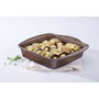 Pyrex® Fuente Cuadrada Acero Asimetria 24x24 cm Marrón