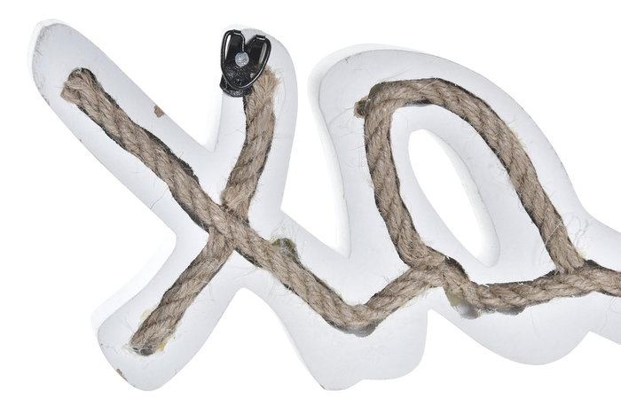 DKD Home Decor Decoracion Mediterraneo Azul Gris Blanco Madera y LED 3 x 16 x 41 cm