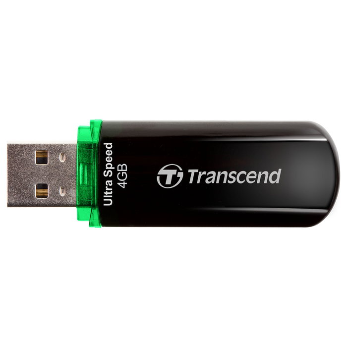 Transcend JetFlash 600 USB Stick 16 GB, USB 2.0, Tapa Negra, Lectura 32 MB/s, Compatible con Windows/Mac/Linux