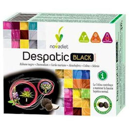 NOVADIET Despatick Black 60 Cápsulas | Complemento Alimenticio para Soporte Hepático con Desmodium, Cardo Mariano y Alcachofera