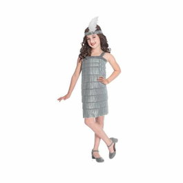 Liragram Disfraz Infantil Silver Flapper Dress gris 10-12 años