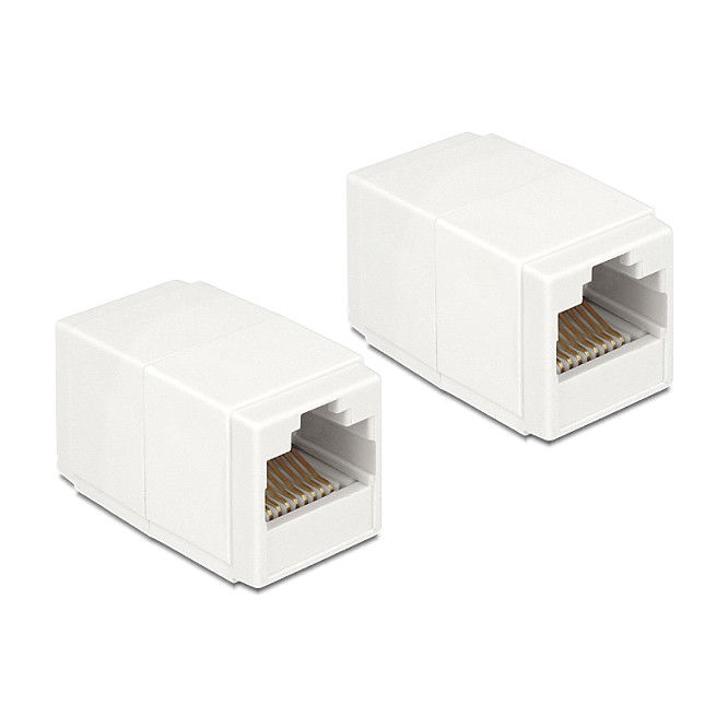 DeLOCK Adaptador RJ45 Hembra a RJ45 Hembra Cat6 UTP Blanco, Compacto 86249 DeLOCK Adaptador RJ45 Hembra a RJ45 Hembra Cat6 UTP Blanco, Compacto 86249