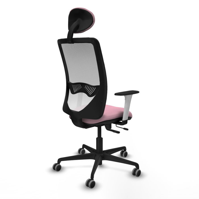PIQUERAS Y CRESPO Silla de oficina Zulema Rosa y Blanca