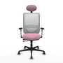 PIQUERAS Y CRESPO Silla de oficina Zulema Rosa y Blanca
