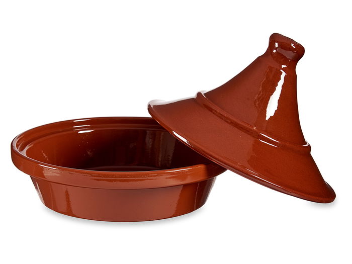 La Dehesa Tajine Barro Refractario Color Miel Diametro 27 x 6.5 cm Capacidad 1900ml
