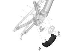 Haibike Tapa del motor y tornillos de cabeza lenticular (x4)