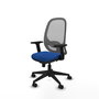 PIQUERAS Y CRESPO Silla de oficina Cilanco con mecanismo Sincro, Azul y Gris
