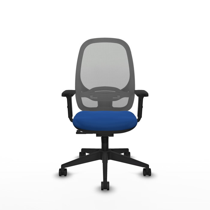 PIQUERAS Y CRESPO Silla de oficina Cilanco con mecanismo Sincro, Azul y Gris