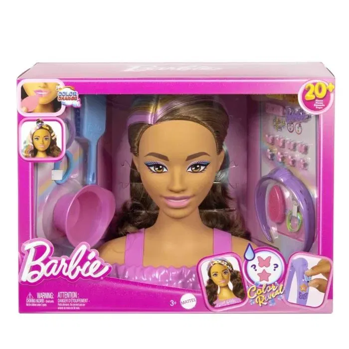 Barbie MATJFG82 Cabeza de Peinado Marrón