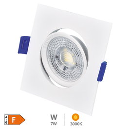 GSC Evolution Aro basculante cuadrado empotrable LED Cumbo 7W 3000K Blanco