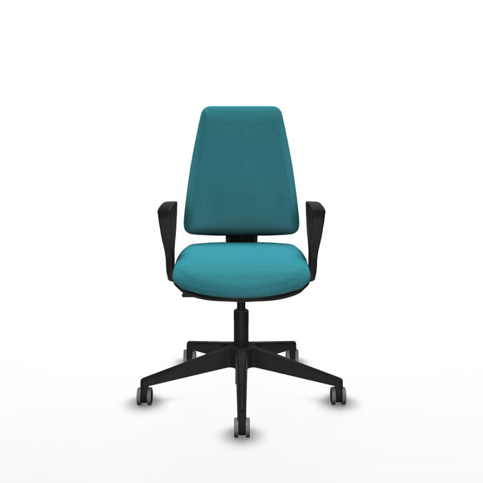 PIQUERAS Y CRESPO Silla de oficina Elche Turquesa con Brazos Fijos