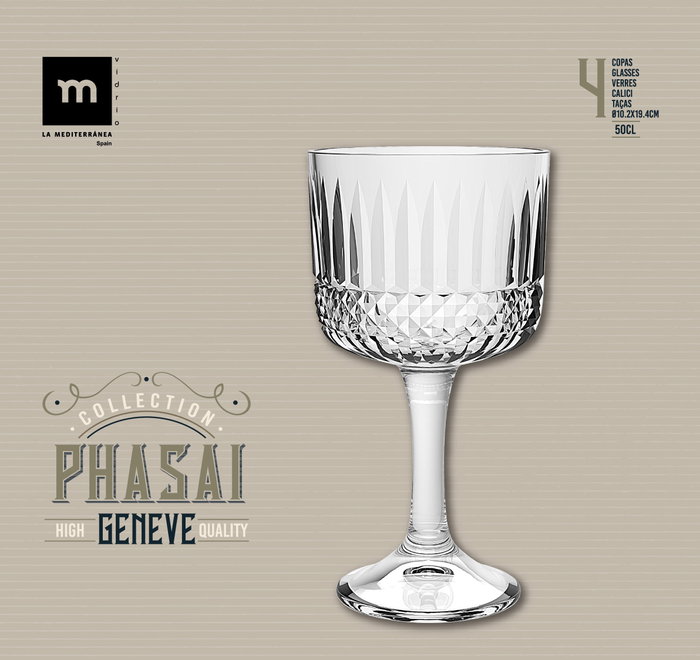 La Mediterranea Copa Phasai Geneve 500 ml (Pack de 24) La Mediterranea Copa Phasai Geneve 500 ml (Pack de 24)