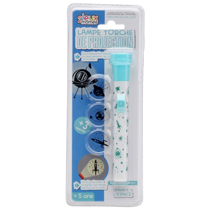 Jeux 2 momes Linterna Proyector con 3 Discos de Proyecciones Intercambiables Colección Seche Pleure