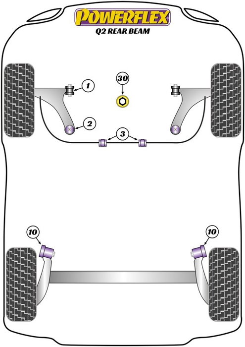 Powerflex Silentblock Delantero Triángulo Trasero PFF85-802