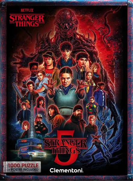 Clementoni Puzle Stranger Things 5 - 1000 Piezas, en Español y Otros Idiomas, Puzzle para Adultos Clementoni Puzle Stranger Things 5 - 1000 Piezas, en Español y Otros Idiomas, Puzzle para Adultos