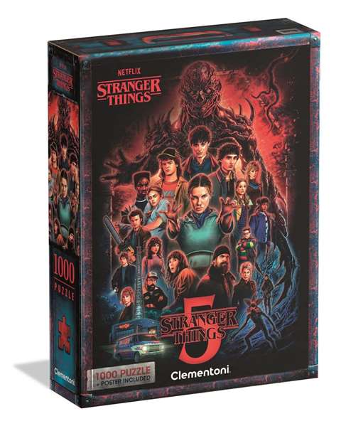 Clementoni Puzle Stranger Things 5 - 1000 Piezas, en Español y Otros Idiomas, Puzzle para Adultos Clementoni Puzle Stranger Things 5 - 1000 Piezas, en Español y Otros Idiomas, Puzzle para Adultos