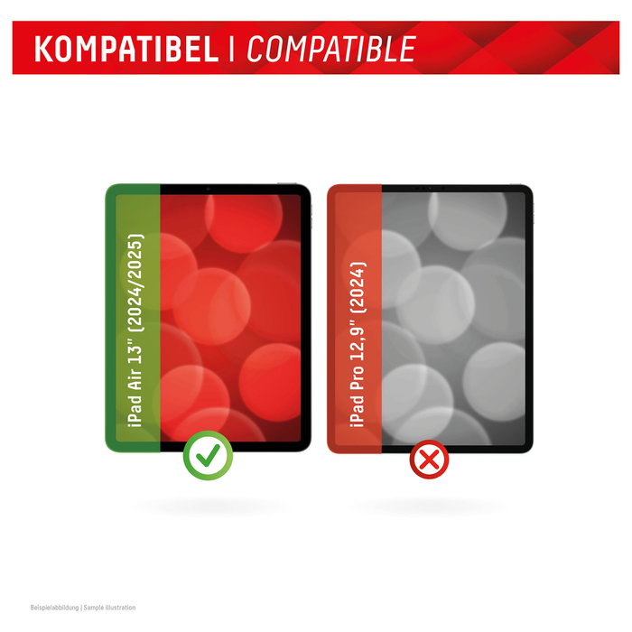 Displex Protector de Pantalla para iPad Air 13" (2024/2025) - Protector Cristal Templado 9H, 33 cm (13"), Transparente, Antihuellas, Fácil Aplicación, Ref. 01963