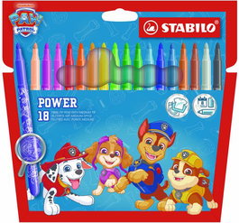 STABILO Estuche de 18 Rotuladores de Fibra Power Patrulla Canina