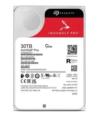 Seagate IronWolf Pro ST30000NT011 30 TB 7200 RPM 512 MB 3.5 pulg. Seagate IronWolf Pro ST30000NT011 30 TB 7200 RPM 512 MB 3.5 pulg.