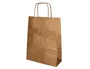 Q-connect Bolsa Papel Kraft Natural Liso XS con Asa Retorcida 180x240x80 mm