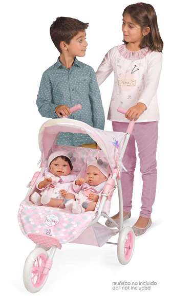 Decuevas Silla Gemelar Plegable Fantasy para Niños de 3+ Años, Plástico/Metal/Poliester, 75x48x70 cm