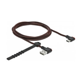DeLOCK Cable EASY-USB 2.0 USB Tipo-A a USB Type-C™ 1,5 m Negro Angular
