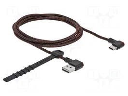 DeLOCK Cable EASY-USB 2.0 USB Tipo-A a USB Tipo-C™ Angular 1,5 m Negro