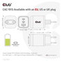 Club 3D GmbH Cargador GaN 65W PD 3.0 con 2 Puertos USB-C y 1 USB-A para Viaje, Teléfono Móvil y Portátil, Negro