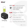 Club 3D GmbH Cargador GaN 65W PD 3.0 con 2 Puertos USB-C y 1 USB-A para Viaje, Teléfono Móvil y Portátil, Negro