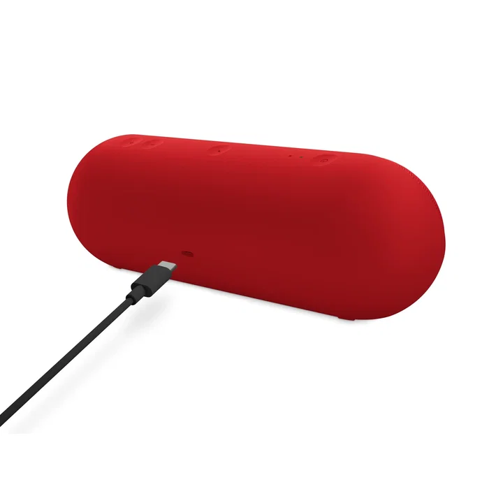 Beats by Apple Beats Pill Altavoz Portátil Bluetooth, Resistente al Agua y Polvo IP67, 24h Autonomía, Color Rojo Statement Red, Estéreo, USB-C