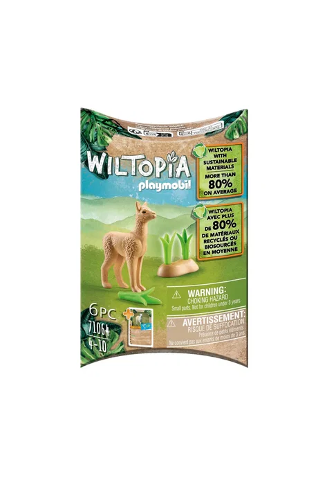 Playmobil 71064 Wiltopia - Figura de Juguete Alpaca Joven, Wonderful Planet, Edad Recomendada: 4 a 10 Años, Multicolor, Incluye 6 Piezas