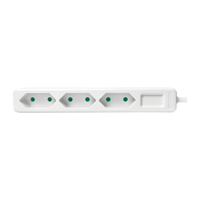 LogiLink LPS229 Regleta de enchufes de 3 salidas, 1,5 m, Blanco