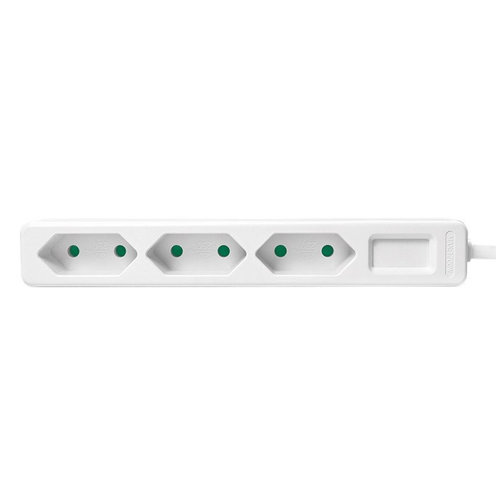 LogiLink LPS229 Regleta de enchufes de 3 salidas, 1,5 m, Blanco