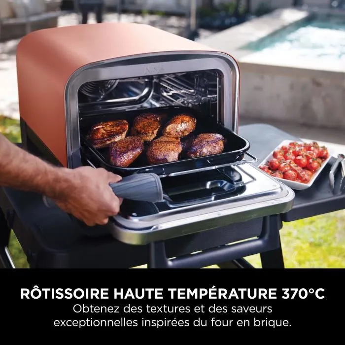 Ninja Horno de pizza eléctrico 8 en 1 OO101EU Placa pro-heat Piedra para pizza 6 posiciones