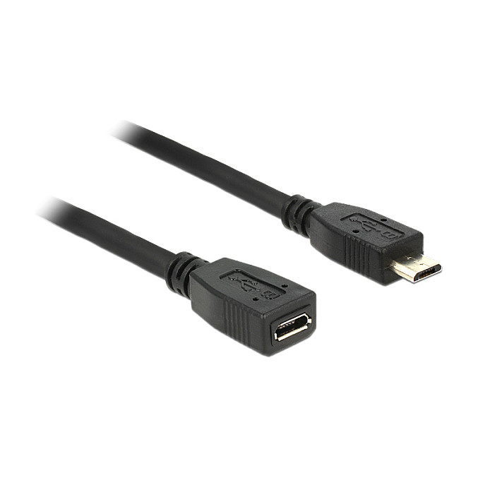 DeLOCK Cable USB 2.0 Micro B Macho a Hembra 0,5 m