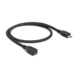 DeLOCK Cable USB 2.0 Micro B Macho a Hembra 0,5 m