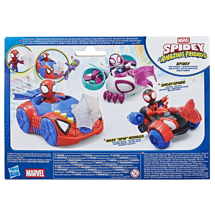 Hasbro Figura Spidey y Vehículo Bólido Arácnido Spider-Man G2461 Marvel, Juguete para niños +3 años