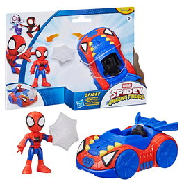 Hasbro Figura Spidey y Vehículo Bólido Arácnido Spider-Man G2461 Marvel, Juguete para niños +3 años