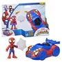 Hasbro Spidey y sus extraordinarios amigos Lancha Araña con figura de 7.5 cm Juguete para niños +3 años HASG24615X0